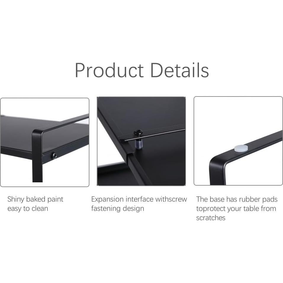 Estante de Gabinete Expandible LJHFUQHUHU Negro 20.8x31-54.8cm