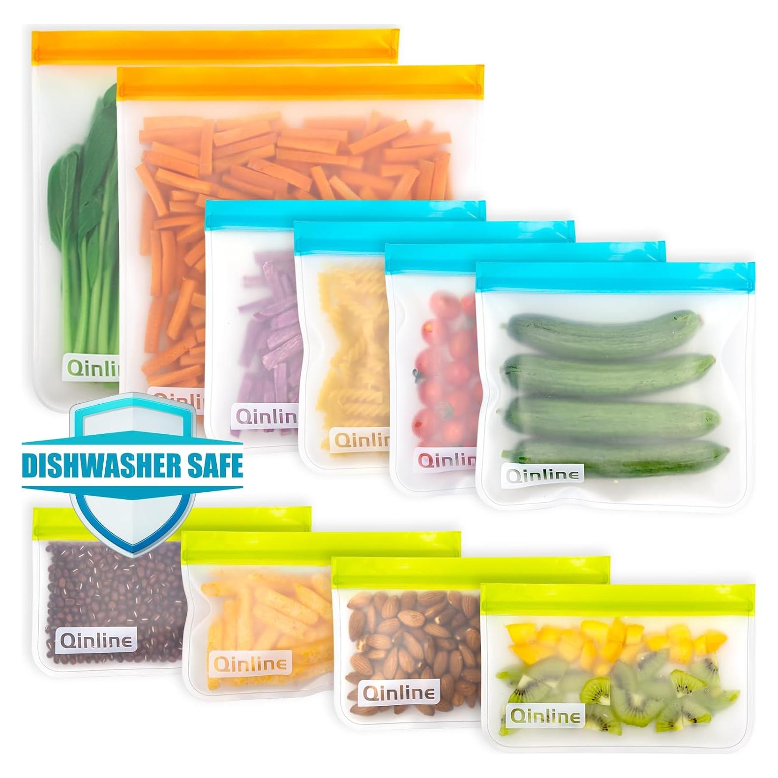 Bolsas de Almacenamiento Reutilizables Qinline - 10 Piezas 2 Galones