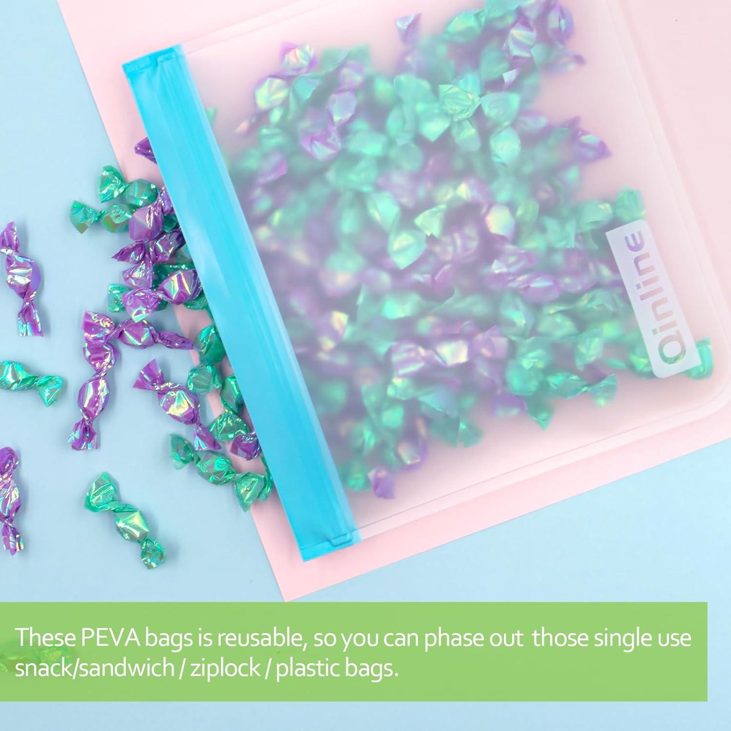 Bolsas de Almacenamiento Reutilizables Qinline - 10 Piezas 2 Galones