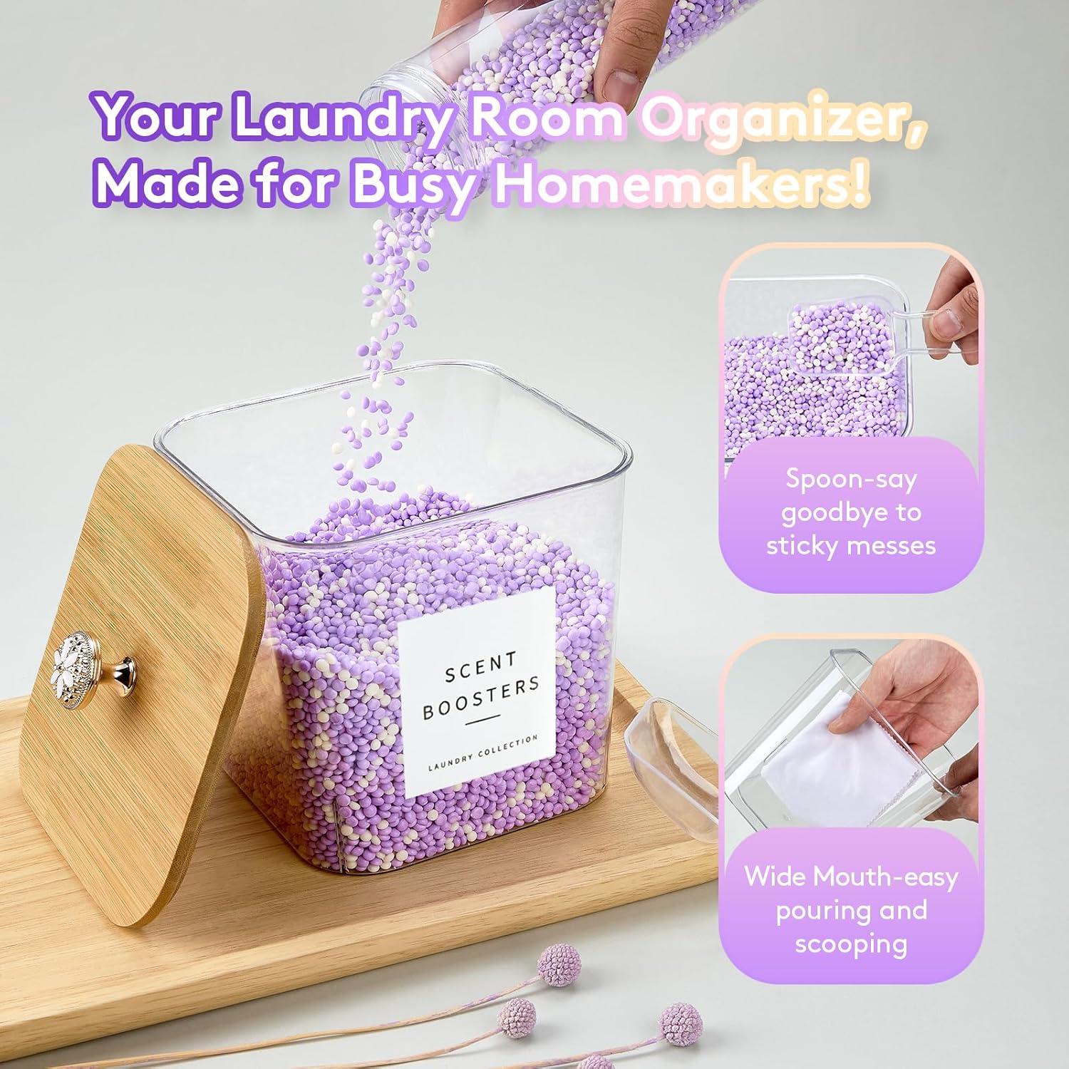 Contenedores de Almacenamiento POLRAI 3L - 2 Paquete para Lavandería