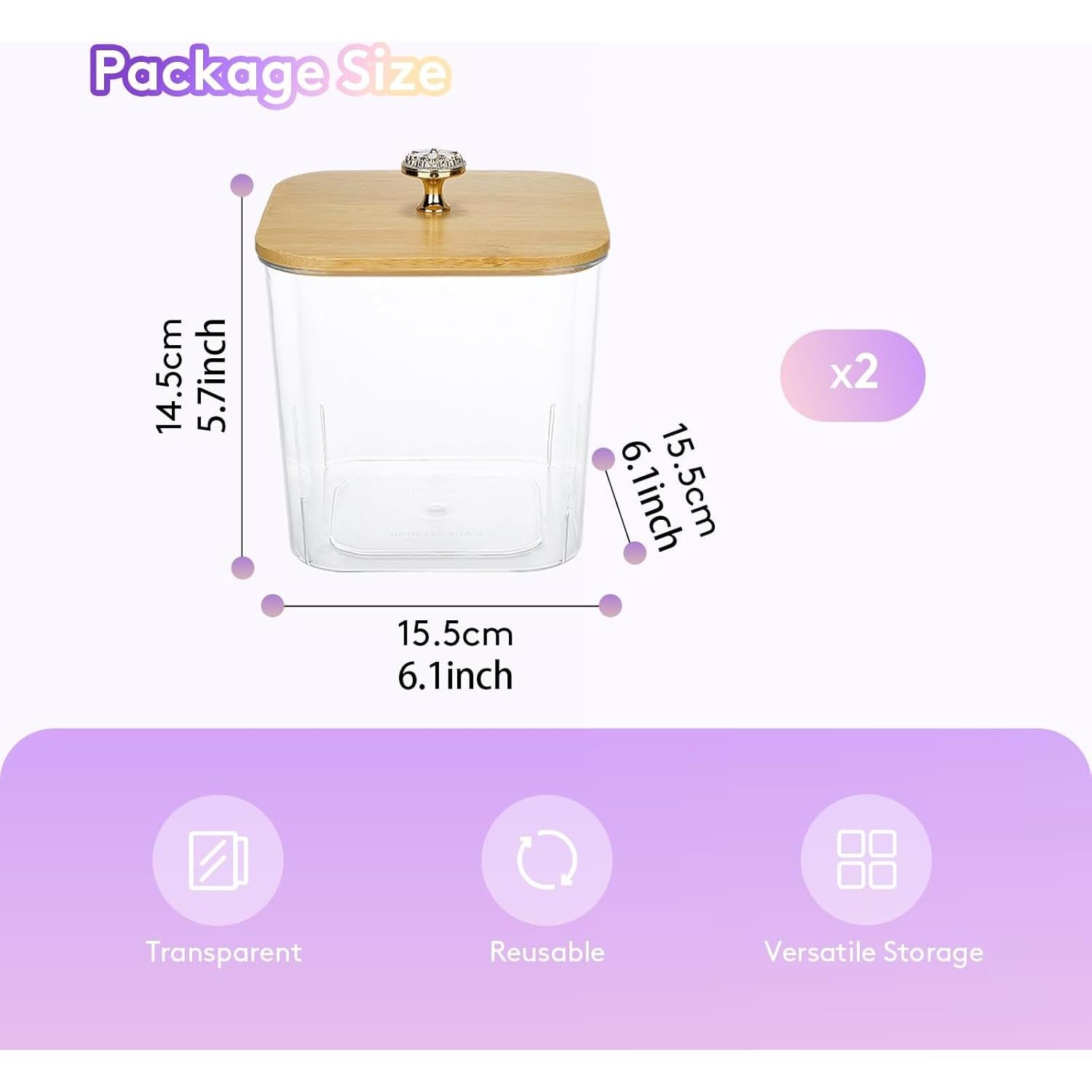 Contenedores de Almacenamiento POLRAI 3L - 2 Paquete para Lavandería