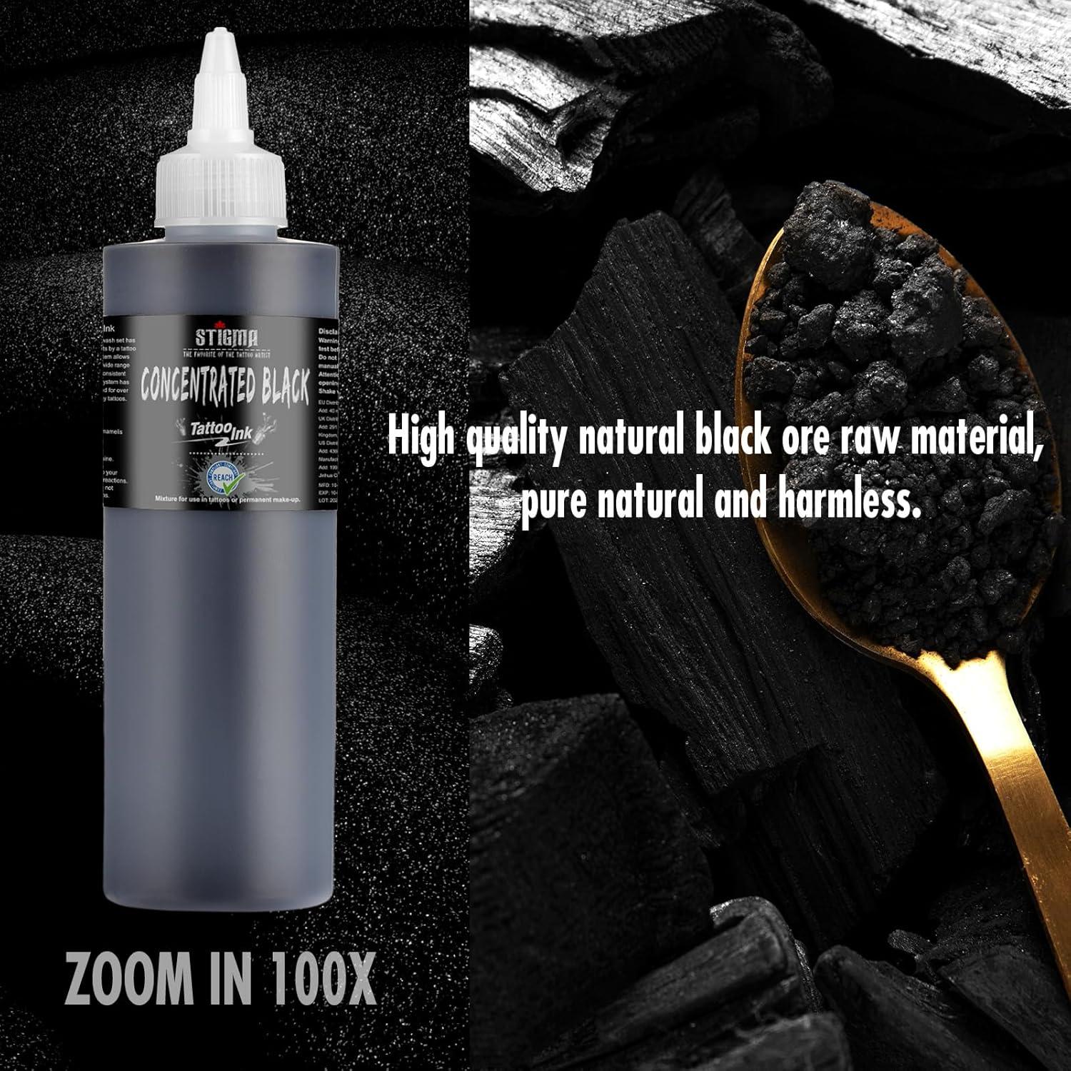 Tinta de Tatuaje Negra STIGMA 240ml Profesional Concentrada