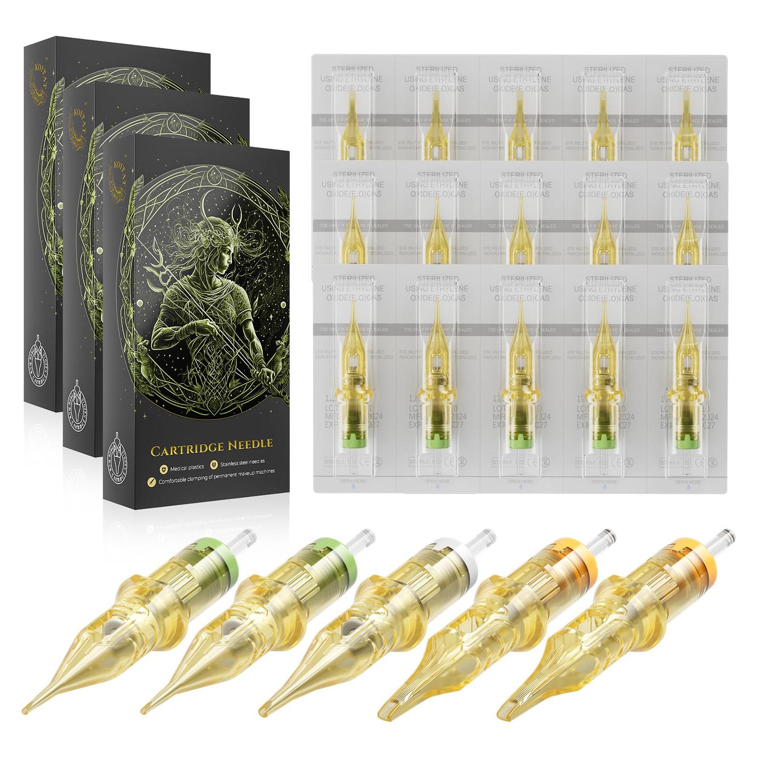 Agujas de Tatuaje Cartucho Biomaser 60pcs #12 Liner Variadas