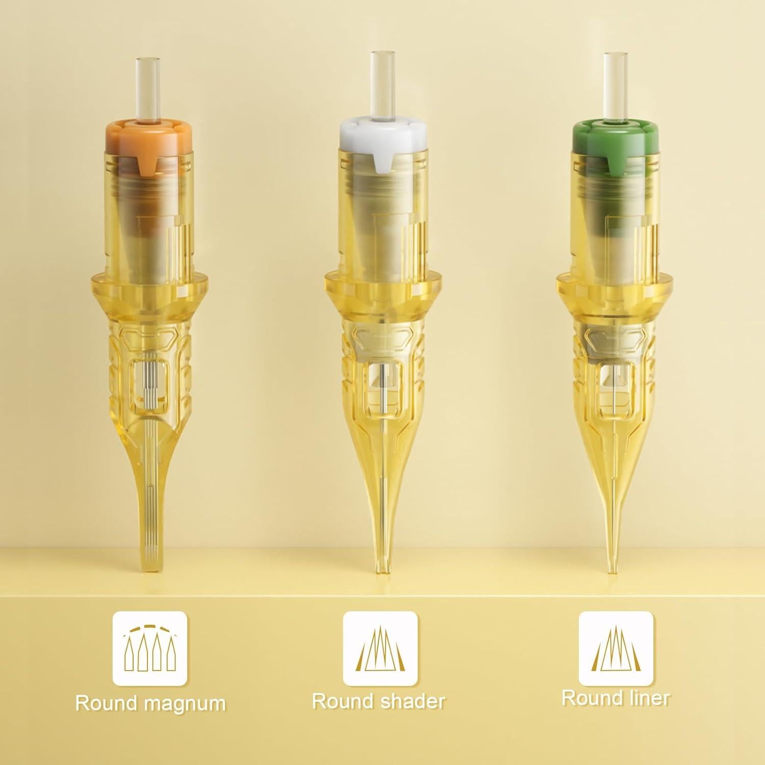 Agujas de Tatuaje Cartucho Biomaser 60pcs #12 Liner Variadas