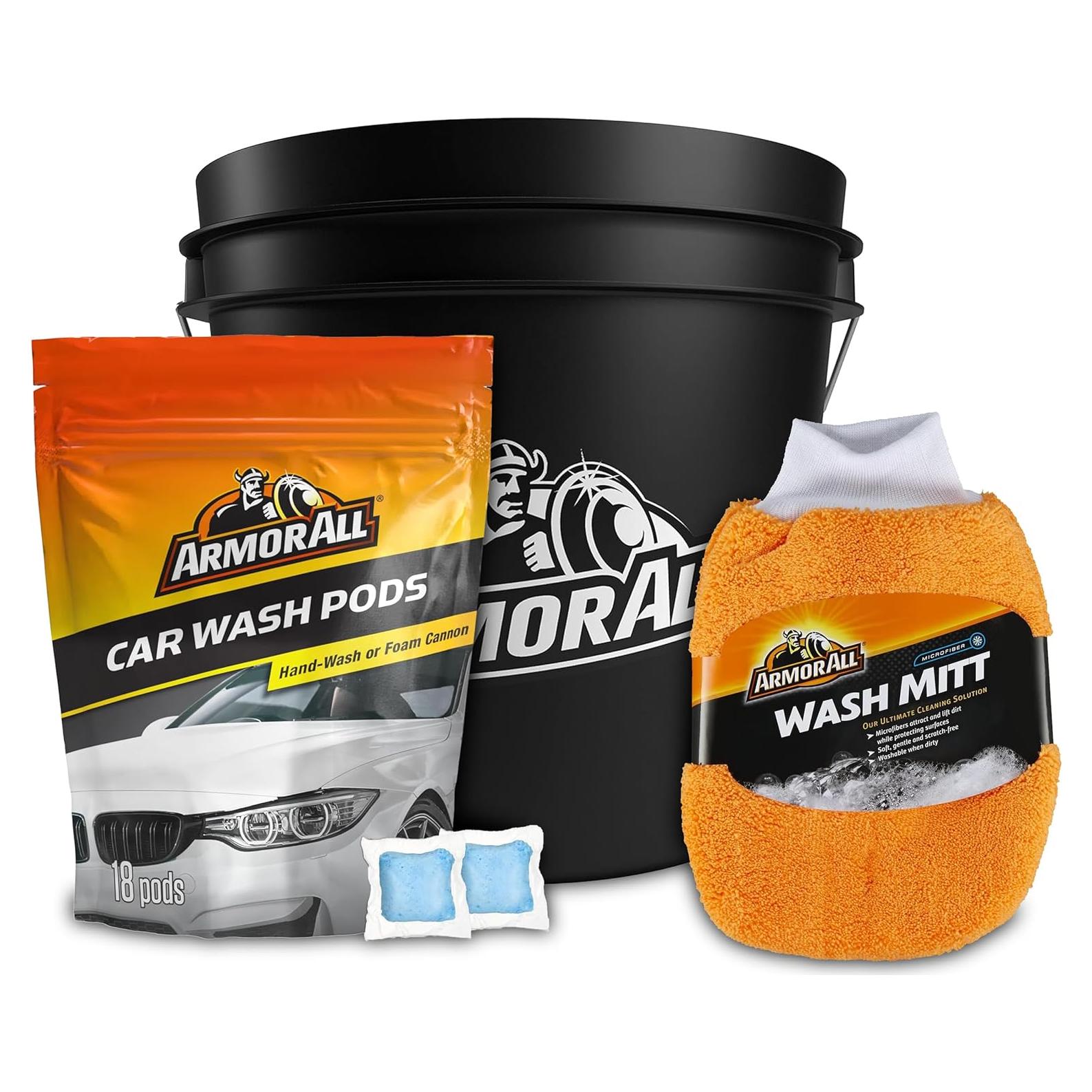Pods de Lavado de Autos Armor All + Cubo 13.25L + Mitón Microfibra
