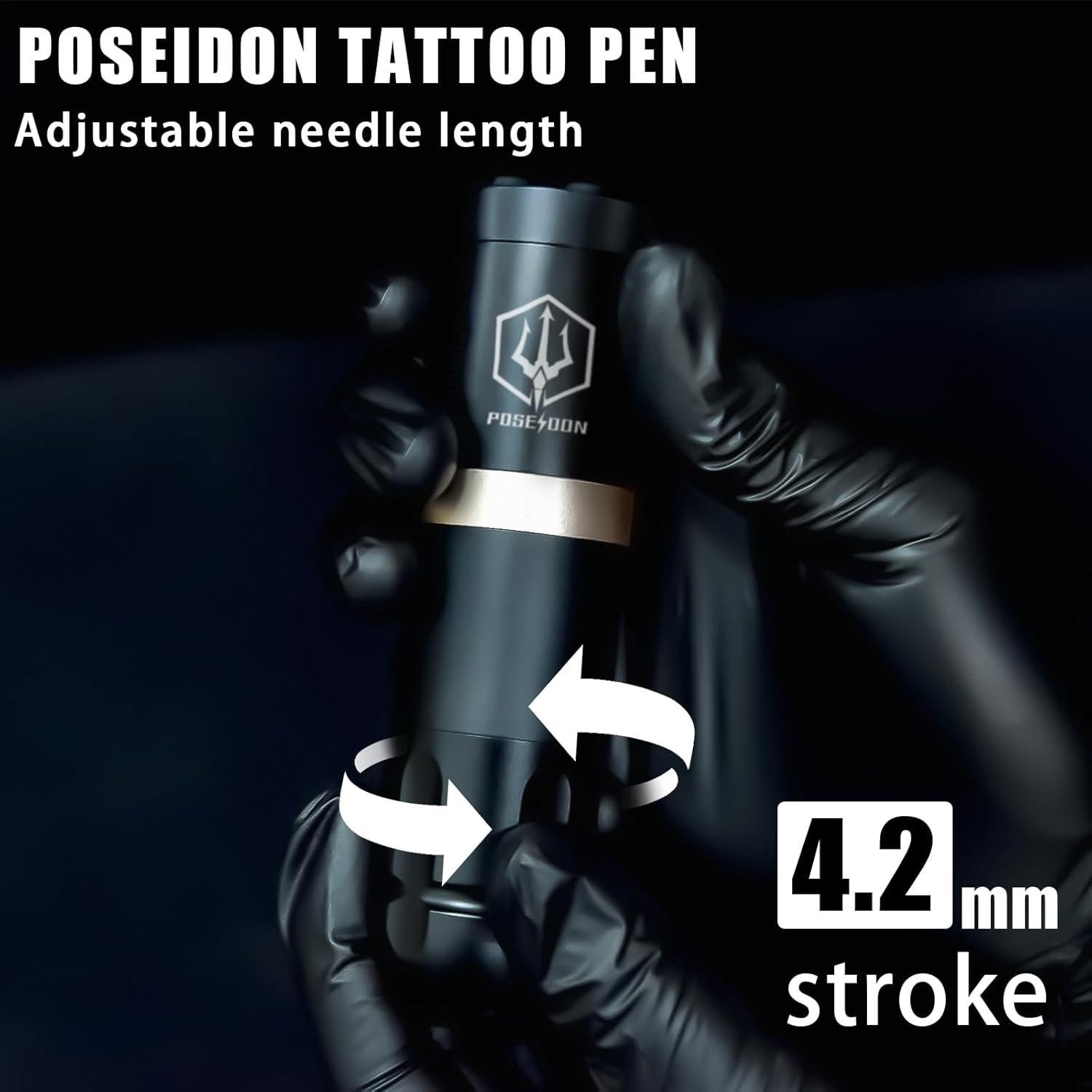 Kit de Tatuaje Inalámbrico POSEIDON HM124 con 20 Agujas