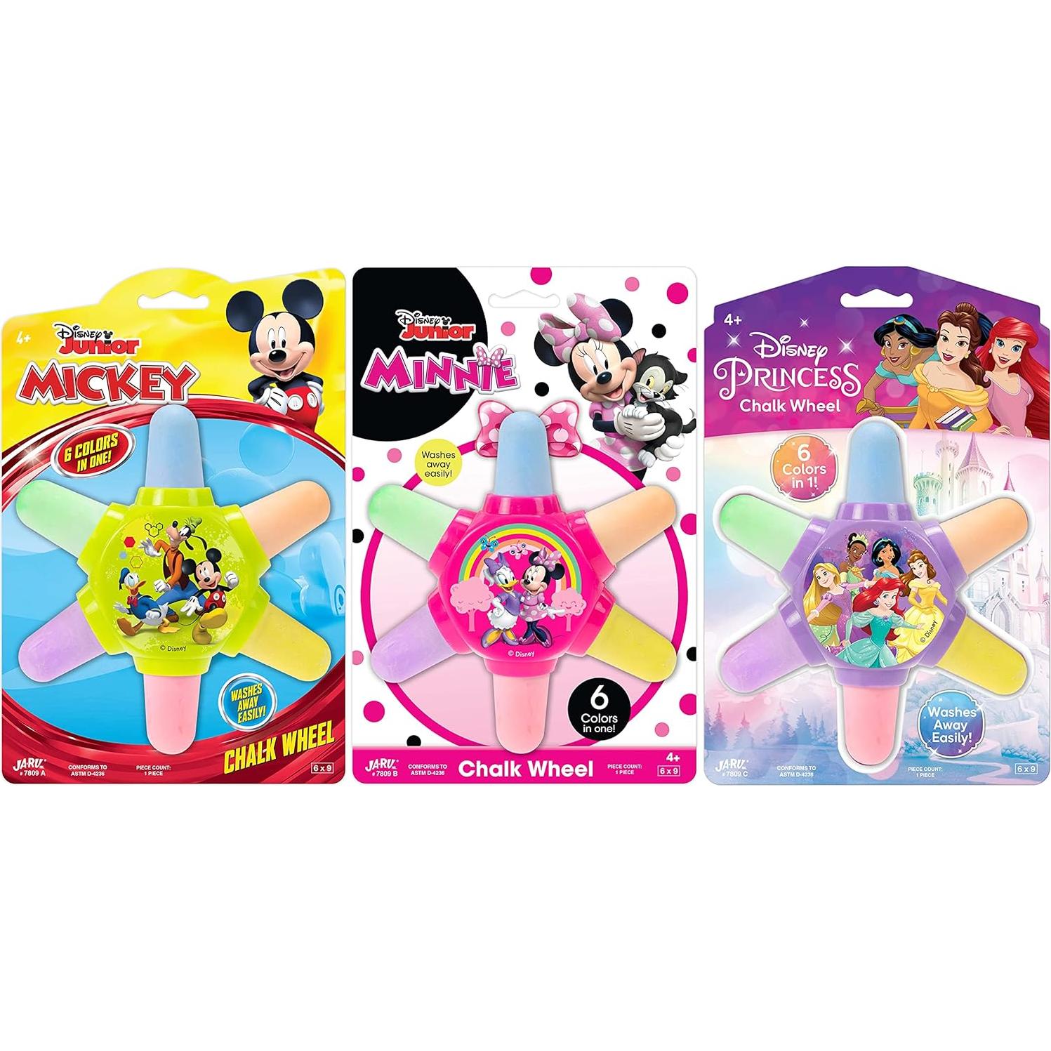 Set de Tiza de Acera Disney JA-RU 6 Colores Lavable No Tóxica