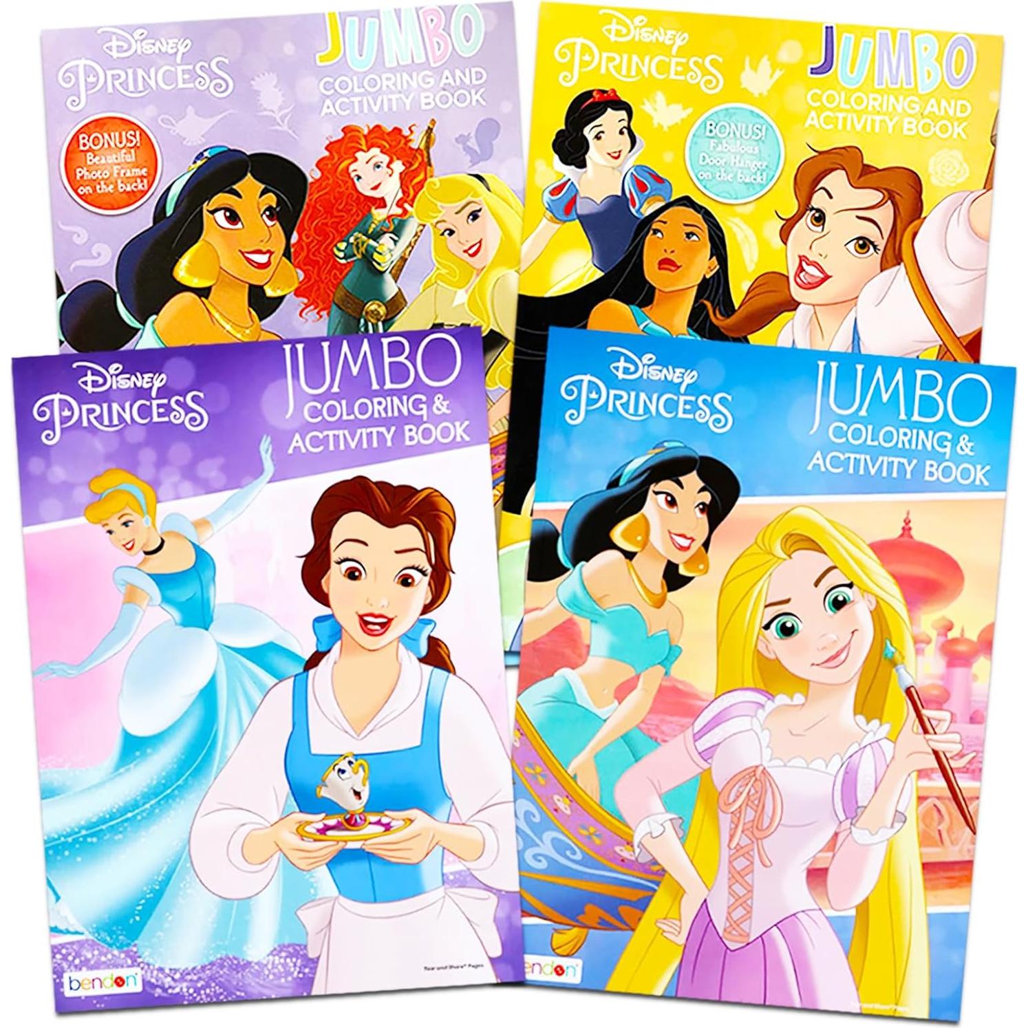 Set de Libros para Colorear Disney - 4 Libros y Stickers