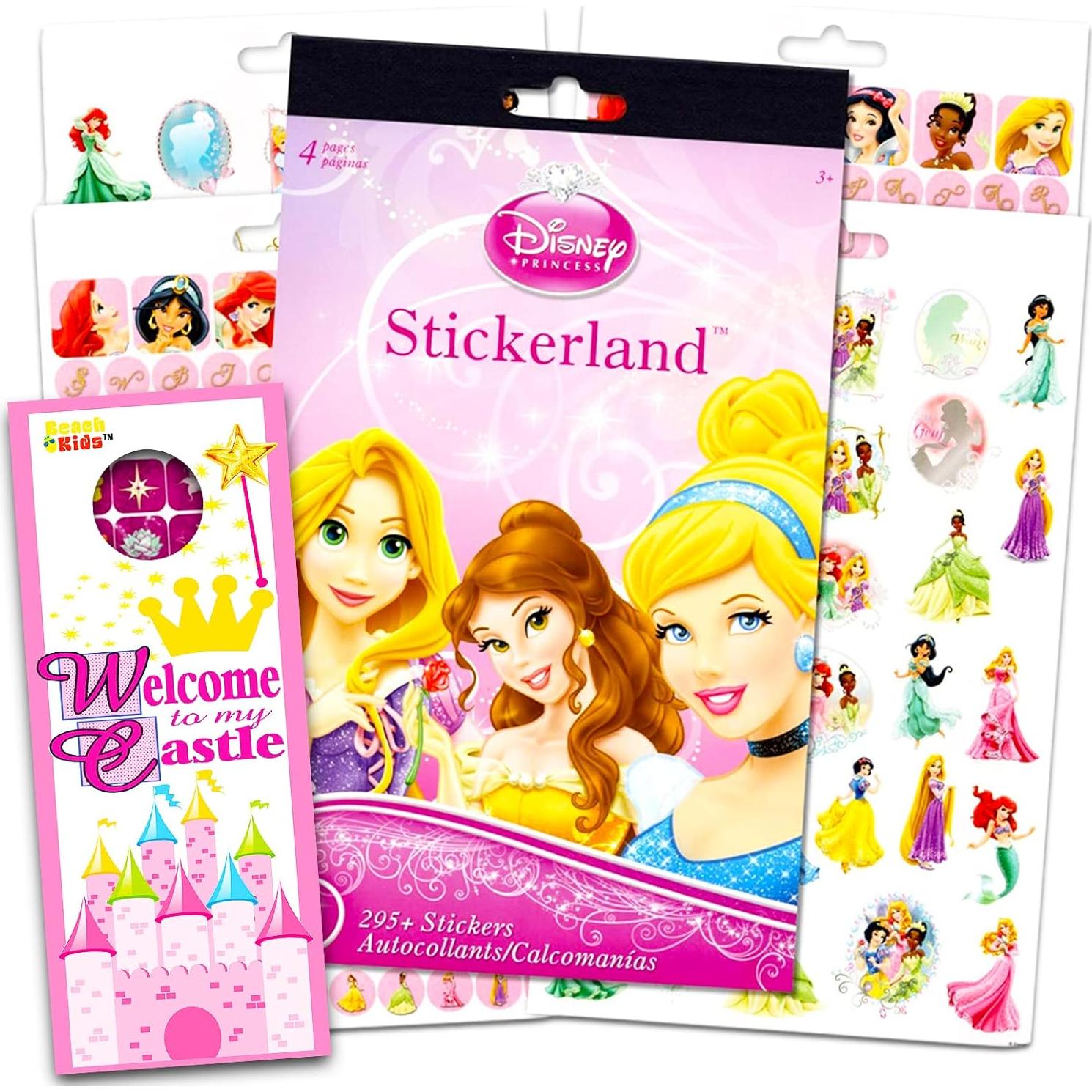 Set de Libros para Colorear Disney - 4 Libros y Stickers