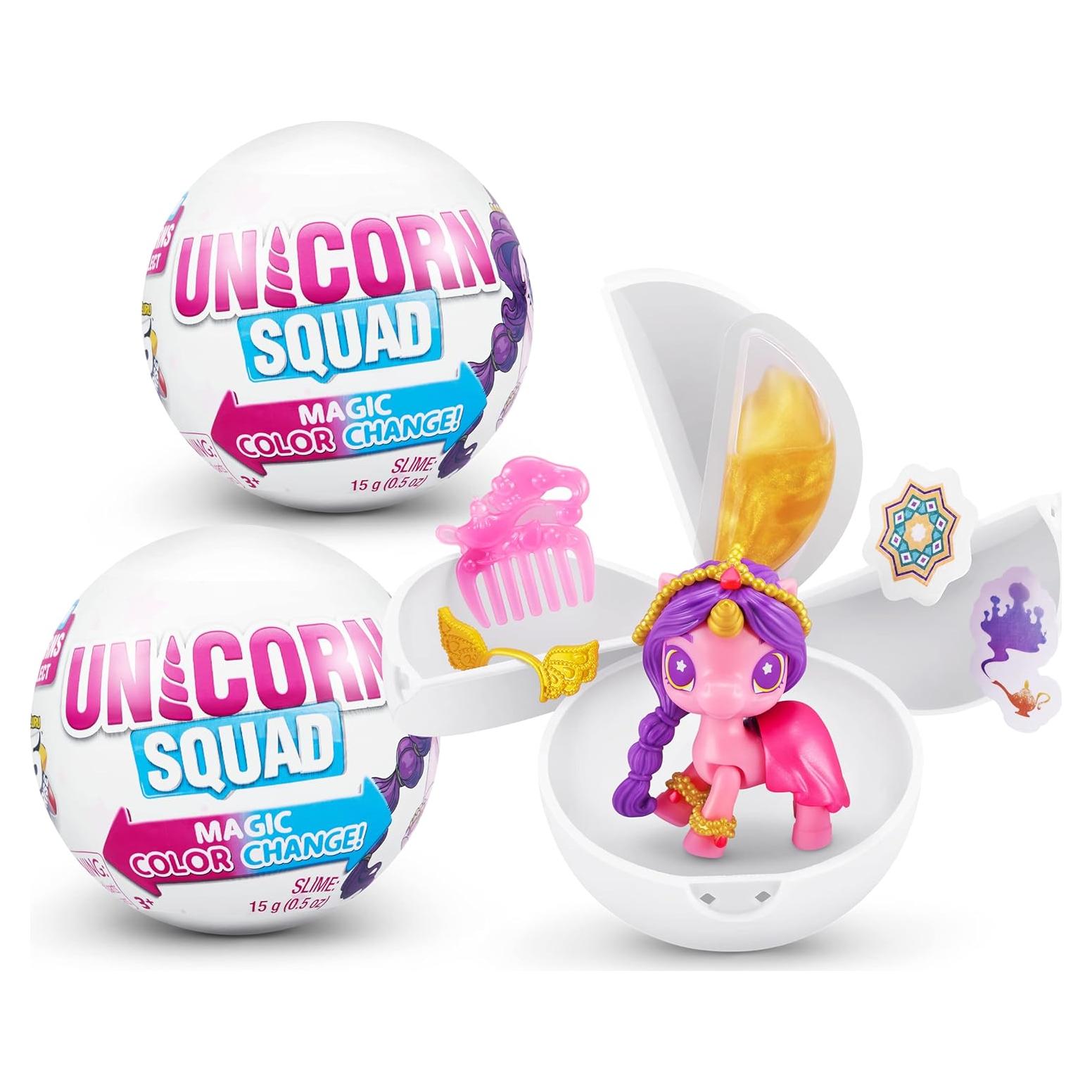 5 Sorpresa Unicornio Escuadrón ZURU Cambio de Color Mágico