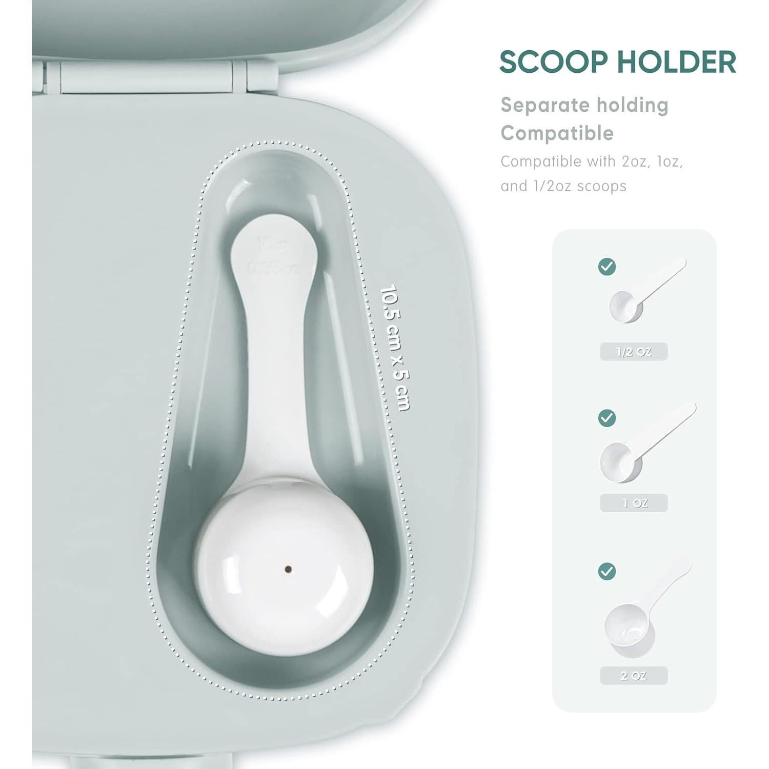 Termichy Milk-Powder Formula Dispenser Container: 14OZ Baby Formula Storage Container for Travel - Portable Formula Holder 400g