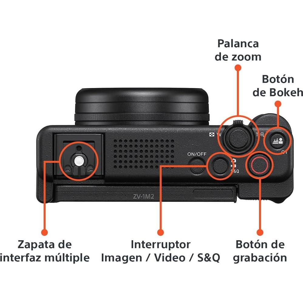 Cámara Sony ZV-1 II para Vloggers - Sensor 1" y Lente 18-50mm