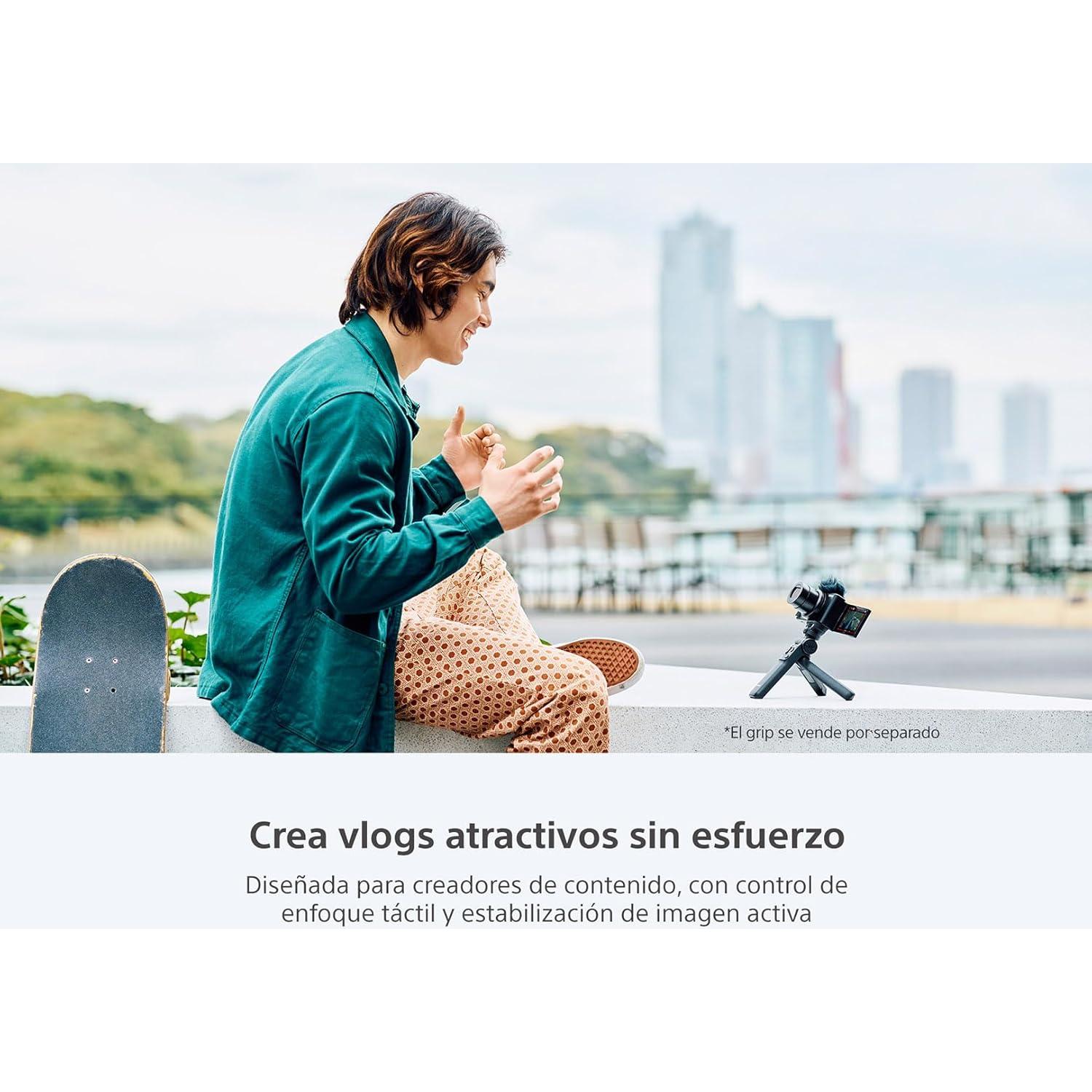 Cámara Sony ZV-1 II para Vloggers - Sensor 1" y Lente 18-50mm