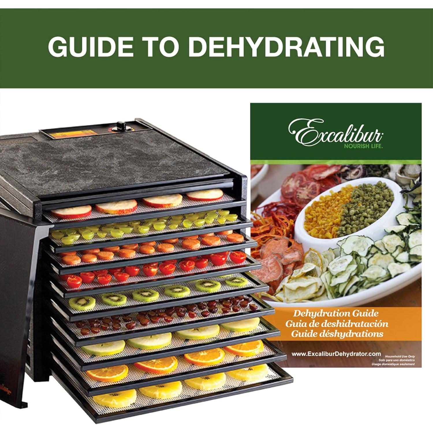 Deshidratadora de Alimentos Excalibur 9 Bandejas 600W Negro