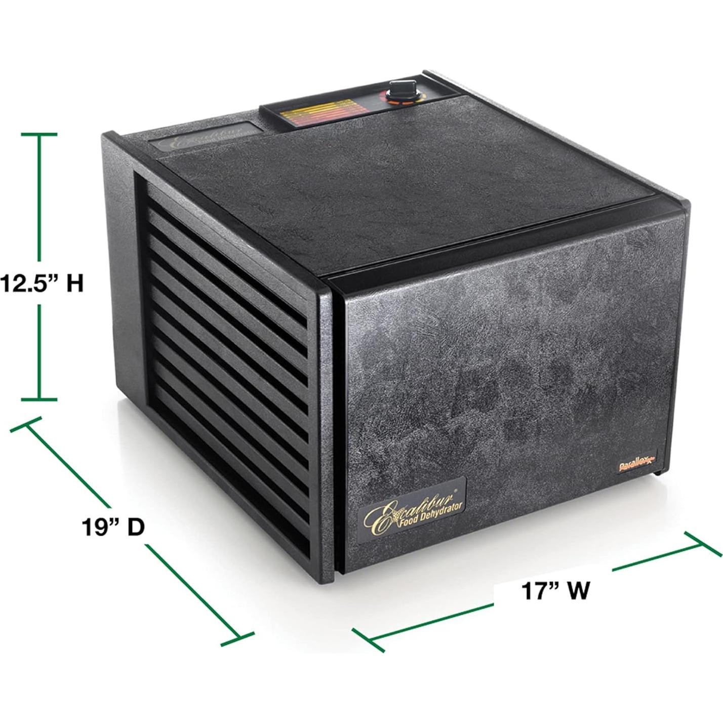 Deshidratadora de Alimentos Excalibur 9 Bandejas 600W Negro