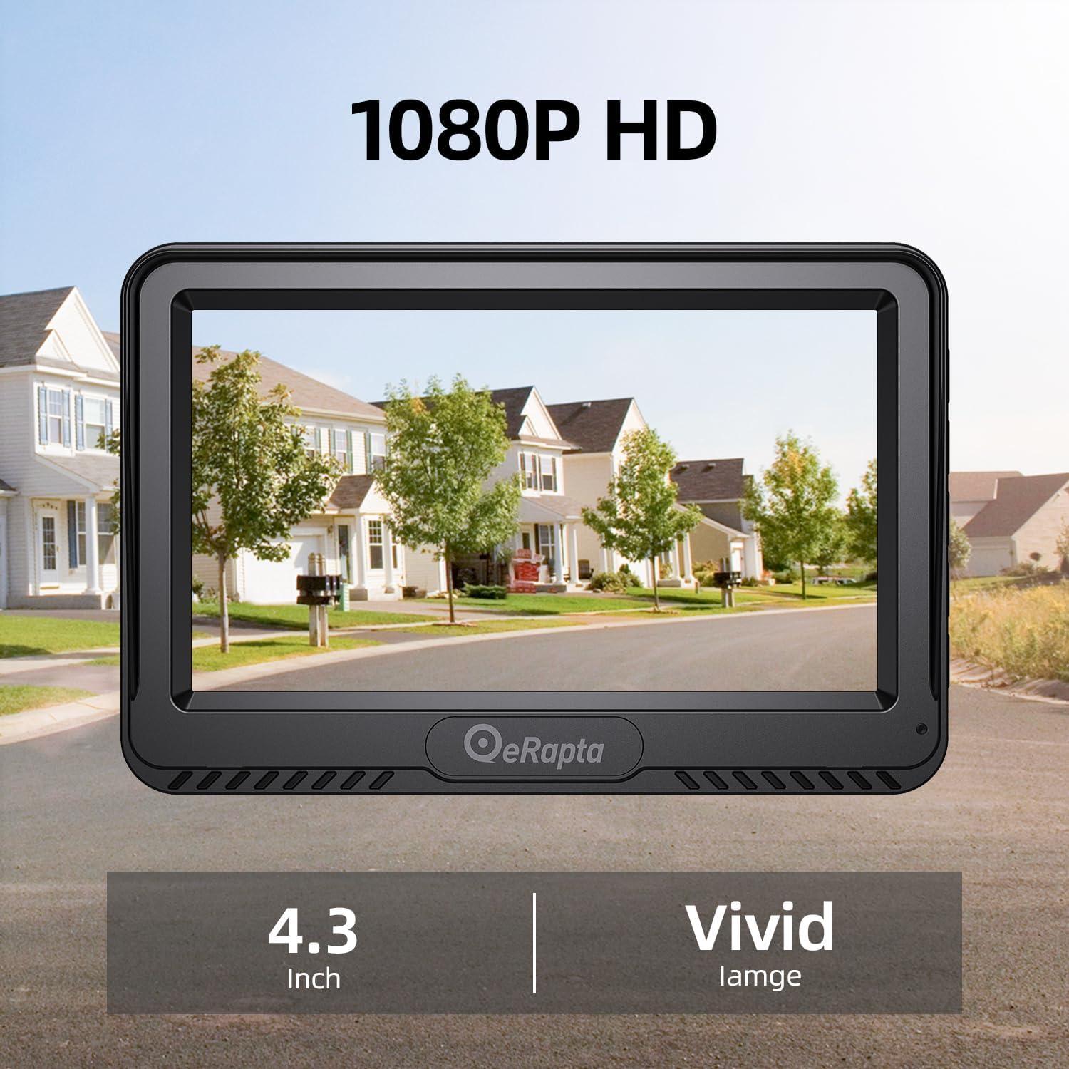 Cámara de Respaldo eRapta A43 4.3" LCD 1080P Impermeable