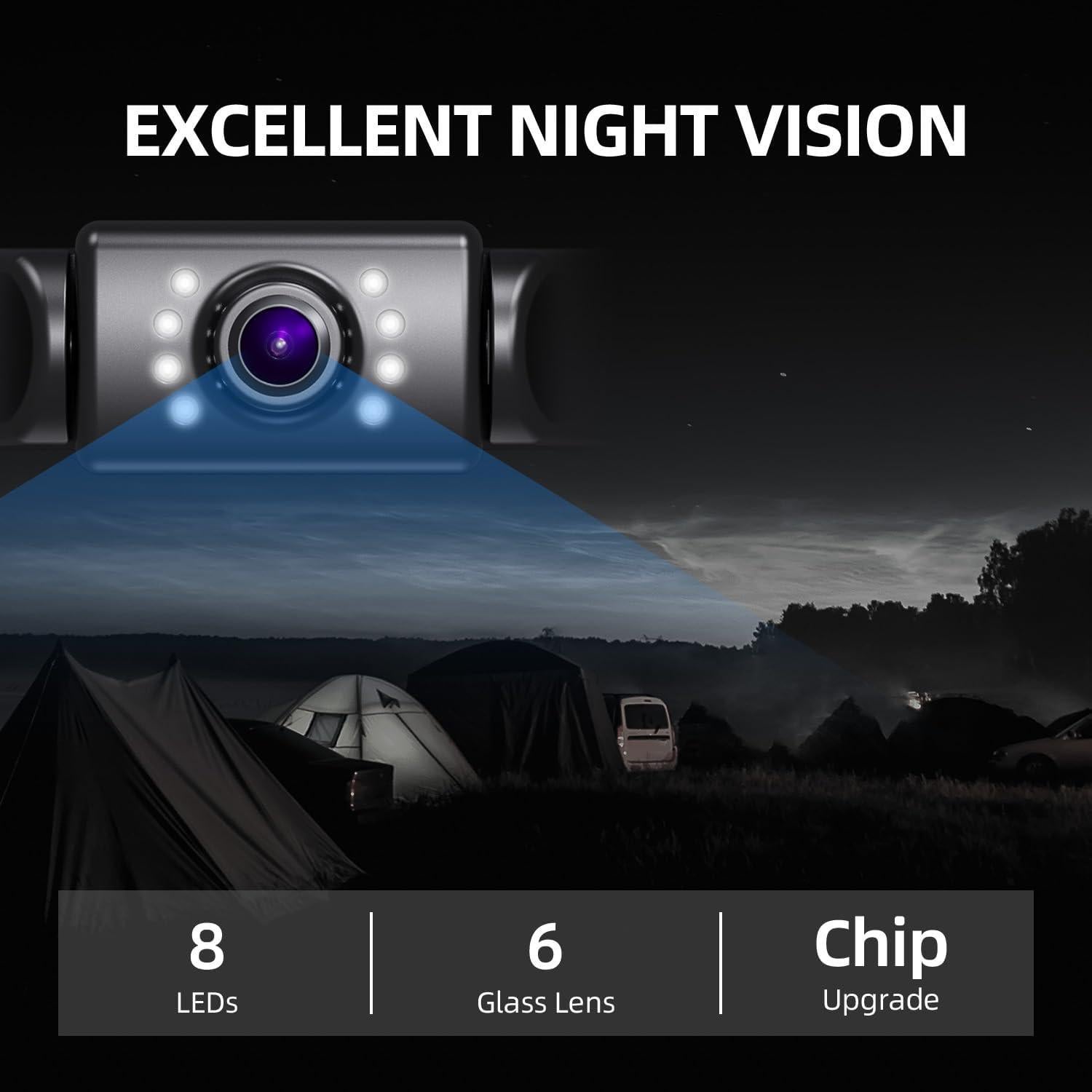 Cámara de Respaldo eRapta A43 4.3" LCD 1080P Impermeable