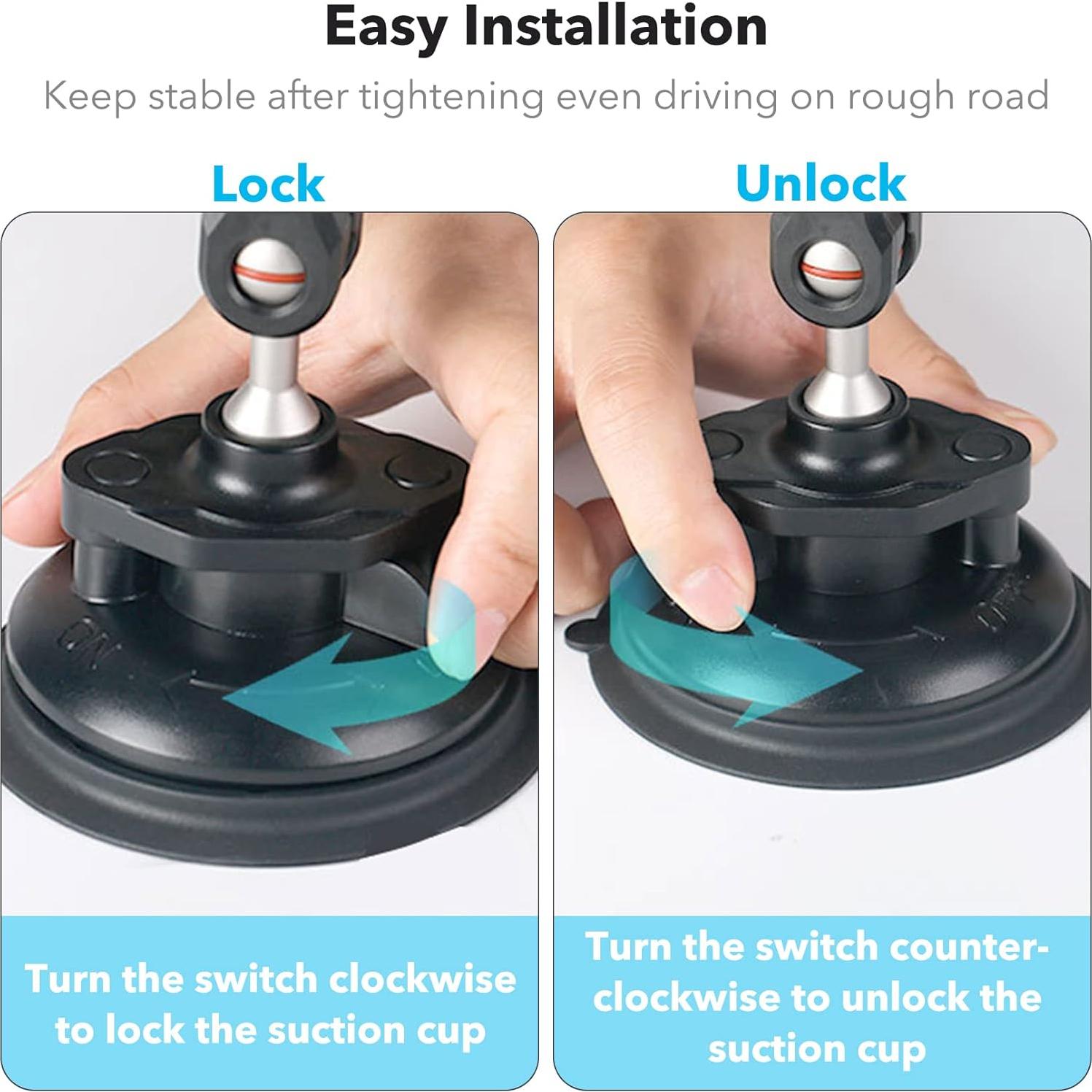 Soporte de cámara con ventosa Homeet SUC888 360° Aluminio