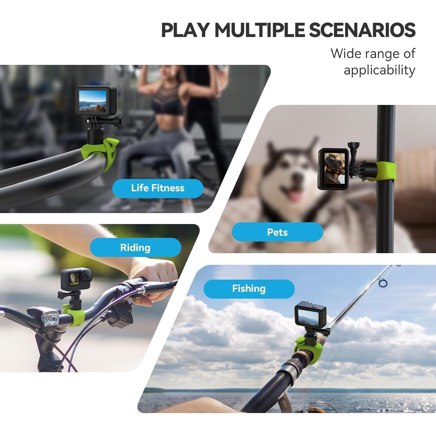 Banda de Montaje Flexible TELESIN S2 para GoPro y DJI - 360°