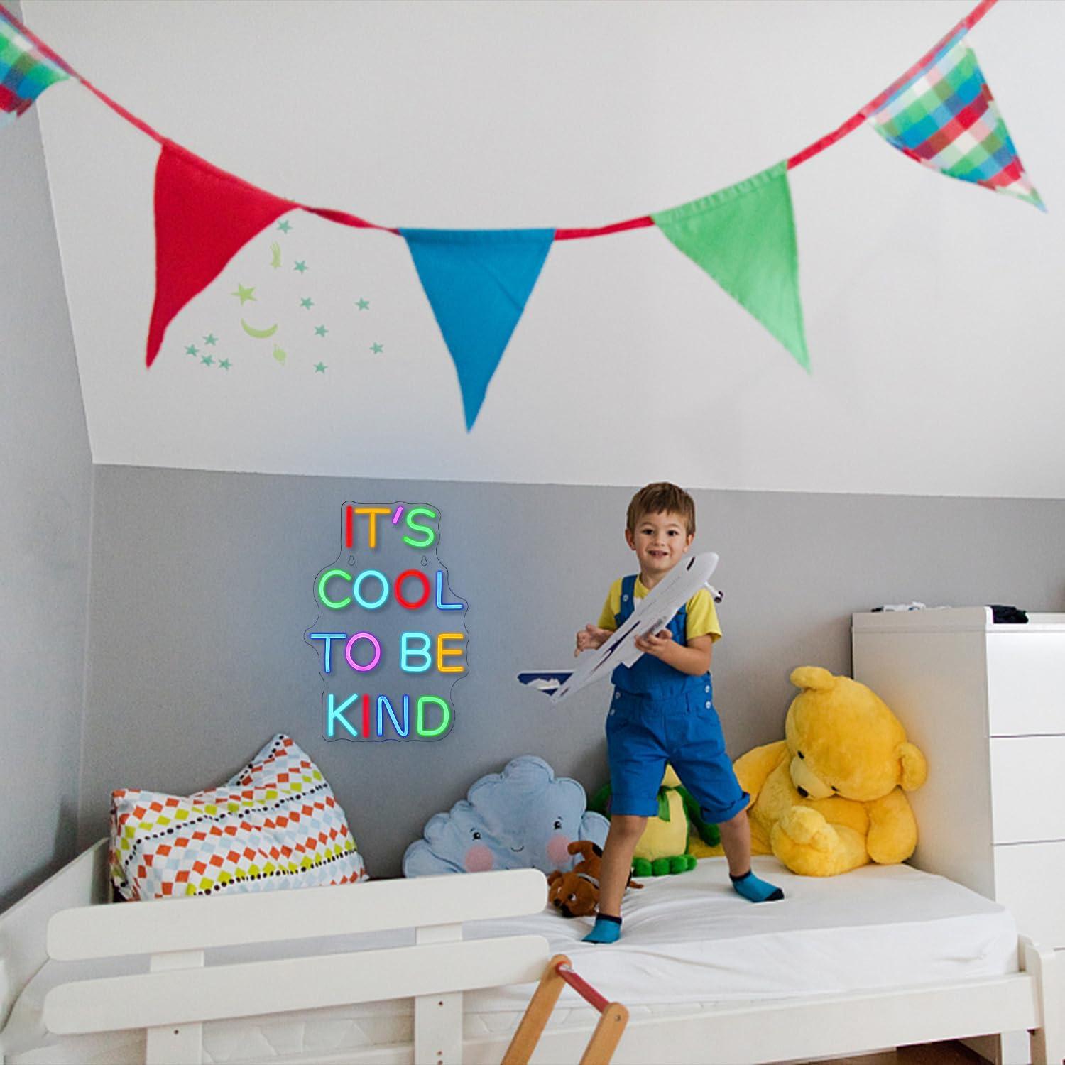 Letrero de Neón Colorido LMSIGNLY 'Es Genial Ser Amable' 42x28 cm