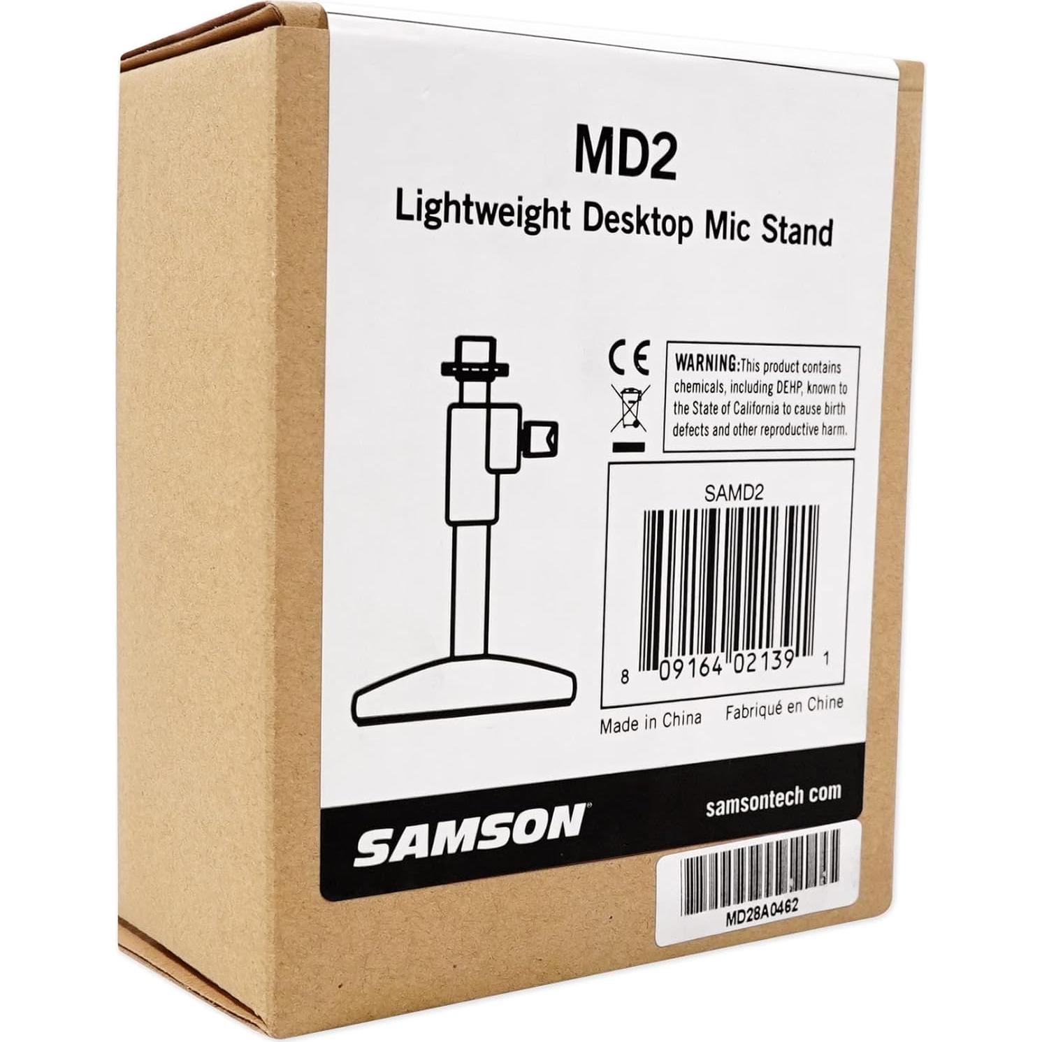 Soporte de Micrófono de Escritorio Samson MD2 Ajustable 15-23 cm