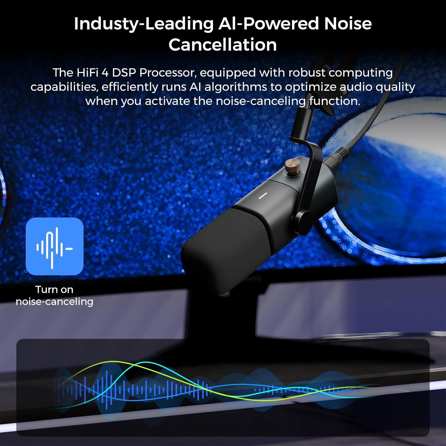 Micrófono Dinámico USB/XLR NearStream AM10X con Brazo Soporte