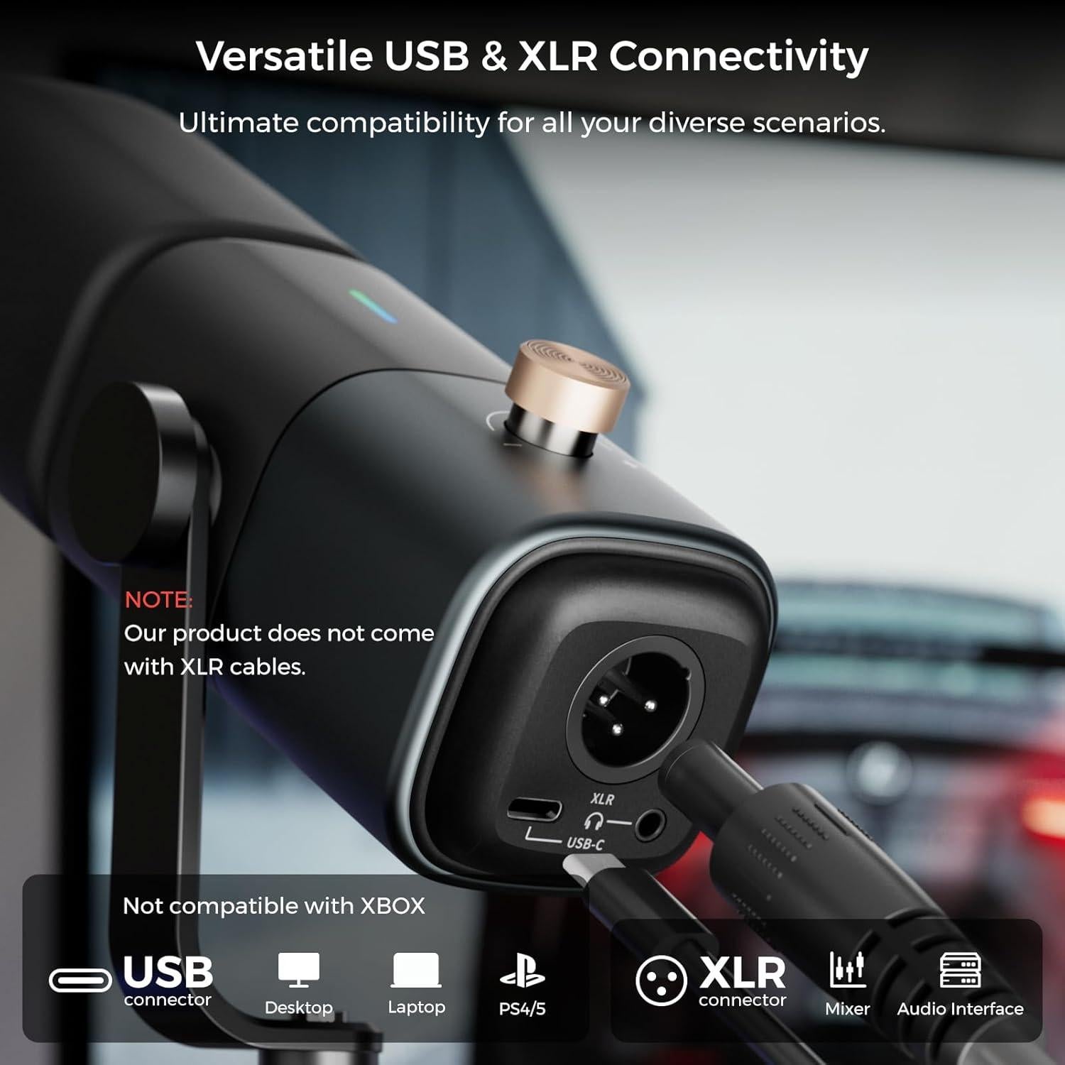 Micrófono Dinámico USB/XLR NearStream AM10X con Brazo Soporte