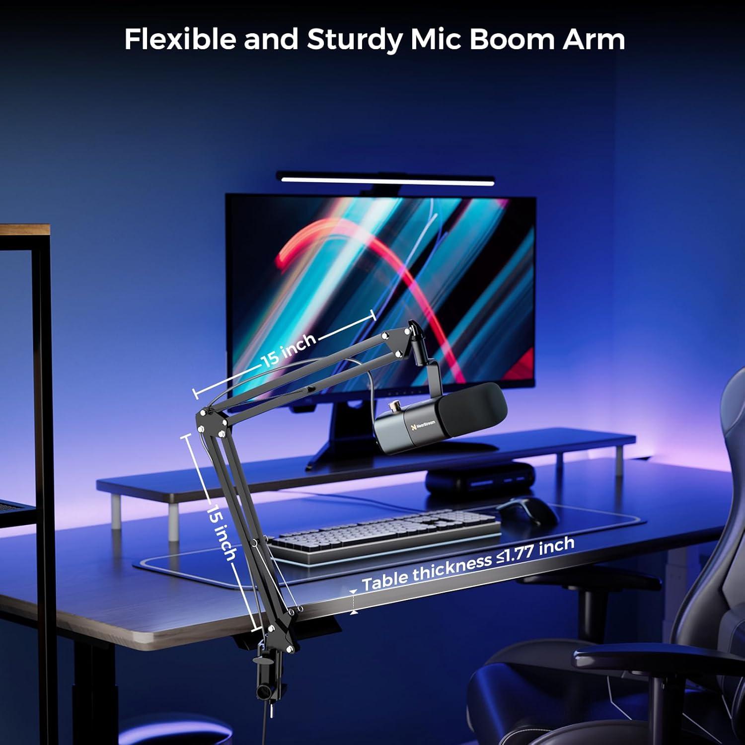 Micrófono Dinámico USB/XLR NearStream AM10X con Brazo Soporte