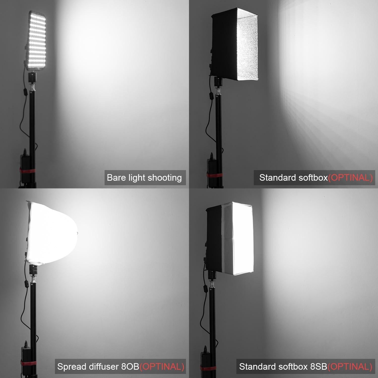 Panel de Luz LED Flexible Falconeyes RX-8TDs 2500K-6500K