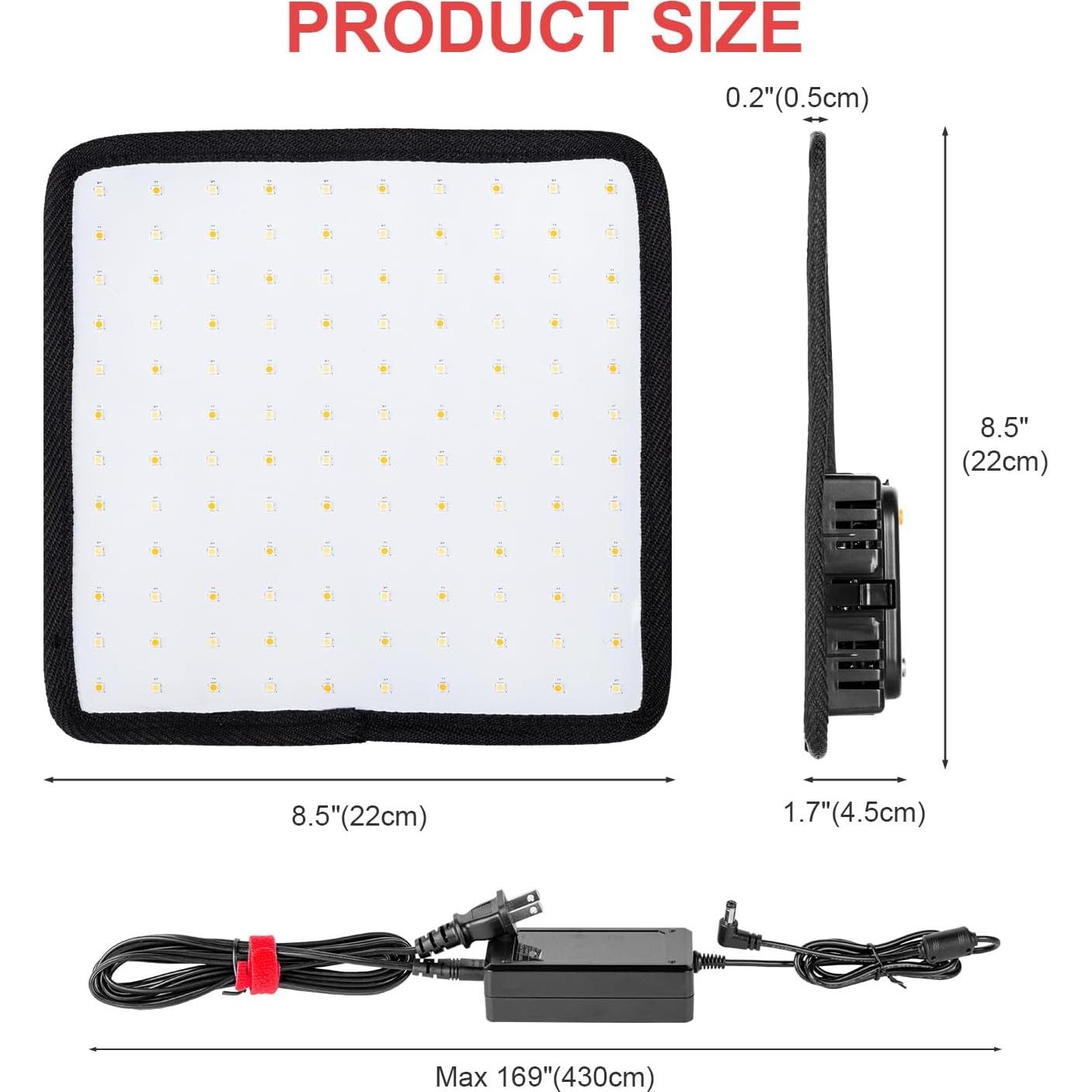 Panel de Luz LED Flexible Falconeyes RX-8TDs 2500K-6500K