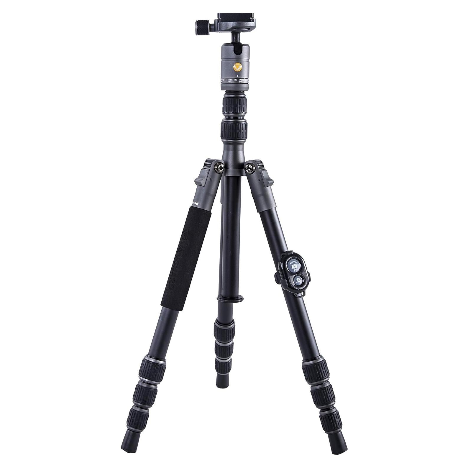 Vanguard VEO3GO204AB Aluminum Tripod with Ball Head, Monopod Option, Smart Phone Holder and Bluetooth Remote