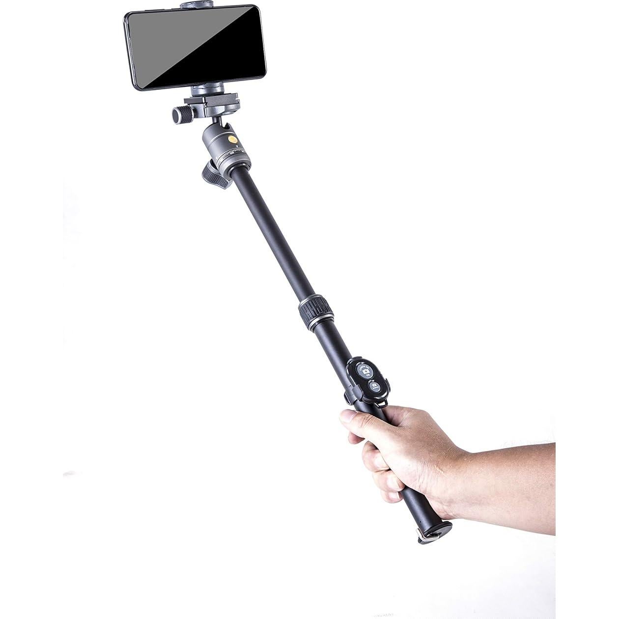 Vanguard VEO3GO204AB Aluminum Tripod with Ball Head, Monopod Option, Smart Phone Holder and Bluetooth Remote