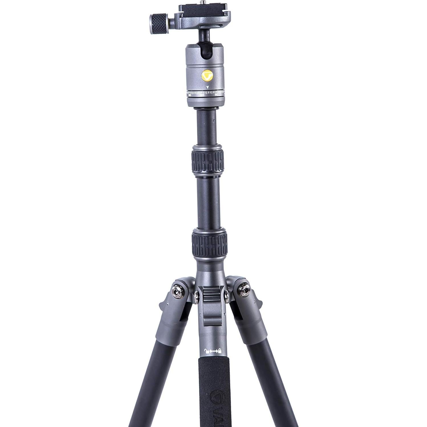 Vanguard VEO3GO204AB Aluminum Tripod with Ball Head, Monopod Option, Smart Phone Holder and Bluetooth Remote