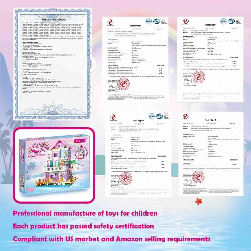Conjunto de Construcción Villa de Playa PUSITI 573 Piezas