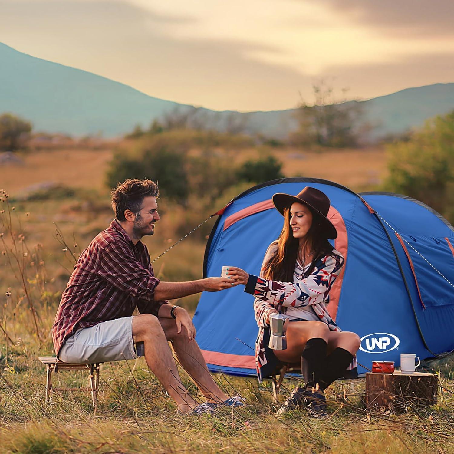 Tienda Pop-Up Unp para 2 Personas, Camping y Playa, 2.18m x 1.37m