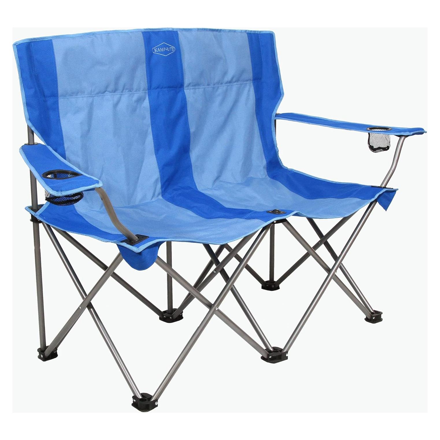 Silla de Camping Plegable Doble Kamp-Rite Azul 227 KG