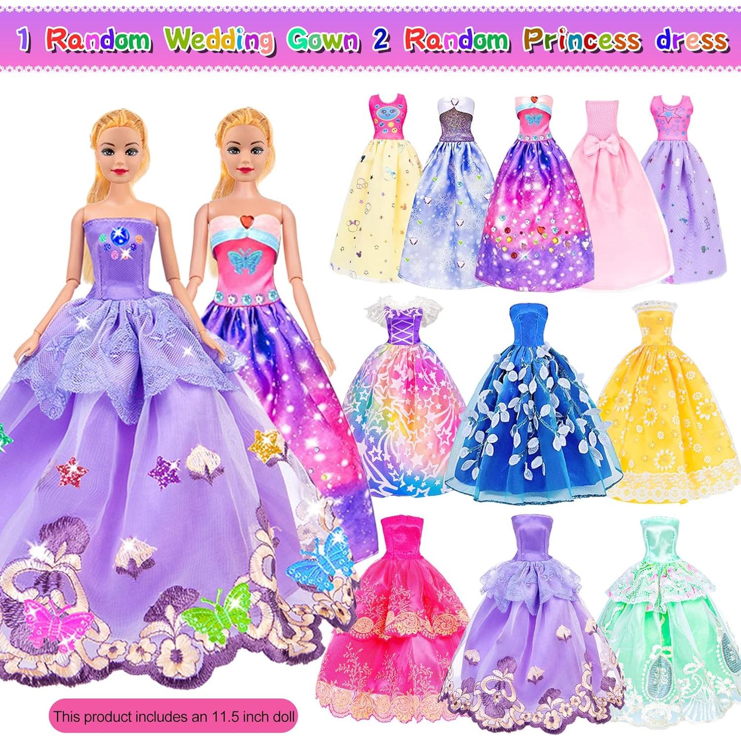 Juego de Muñeca 11.5" con Armario y Accesorios iBayda