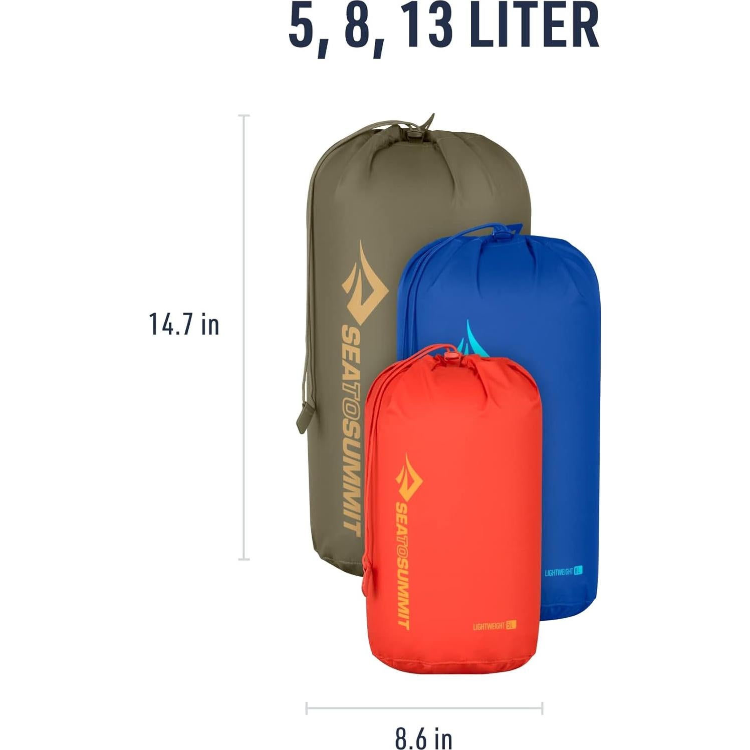 Juego de Sacos de Compresión Livianos Sea to Summit 5L 8L 13L