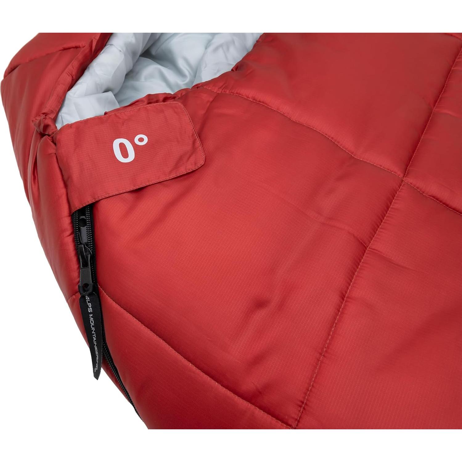 Saco de Dormir Tipo Momia ALPS Mountaineering Vibe 0° - Rubí