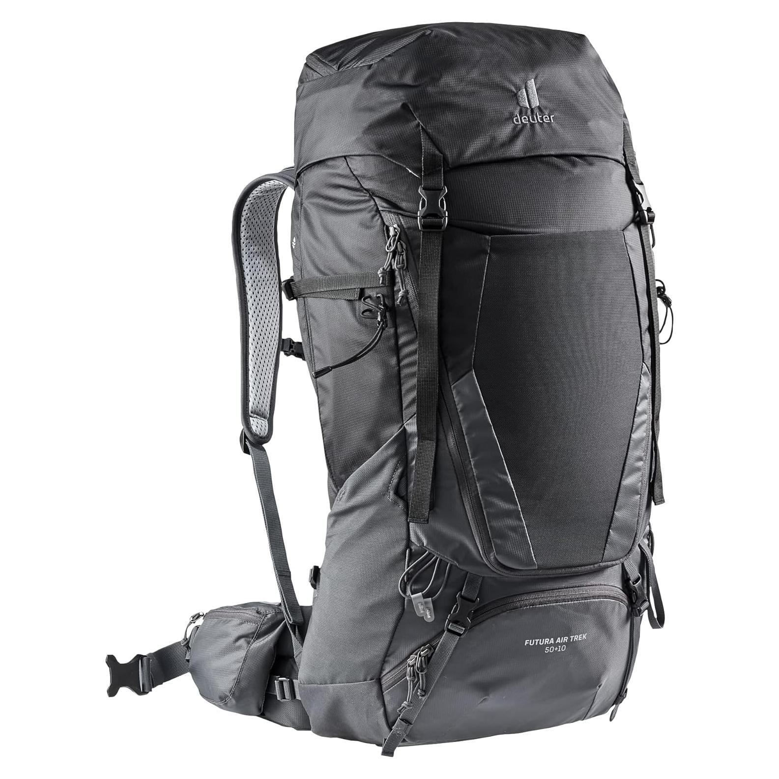 Mochila Deuter Futura Air Trek 50 + 10 Unisex Negra 60L