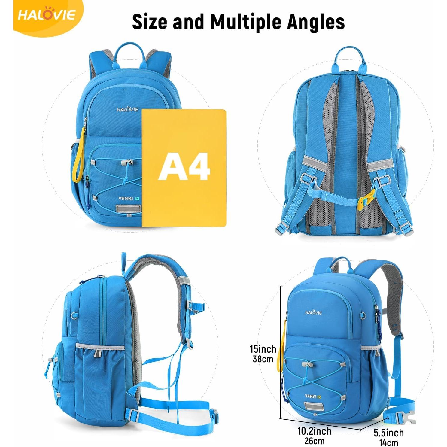 Mochila de Viaje HALOVIE para Niños 12L Azul Ergonomica