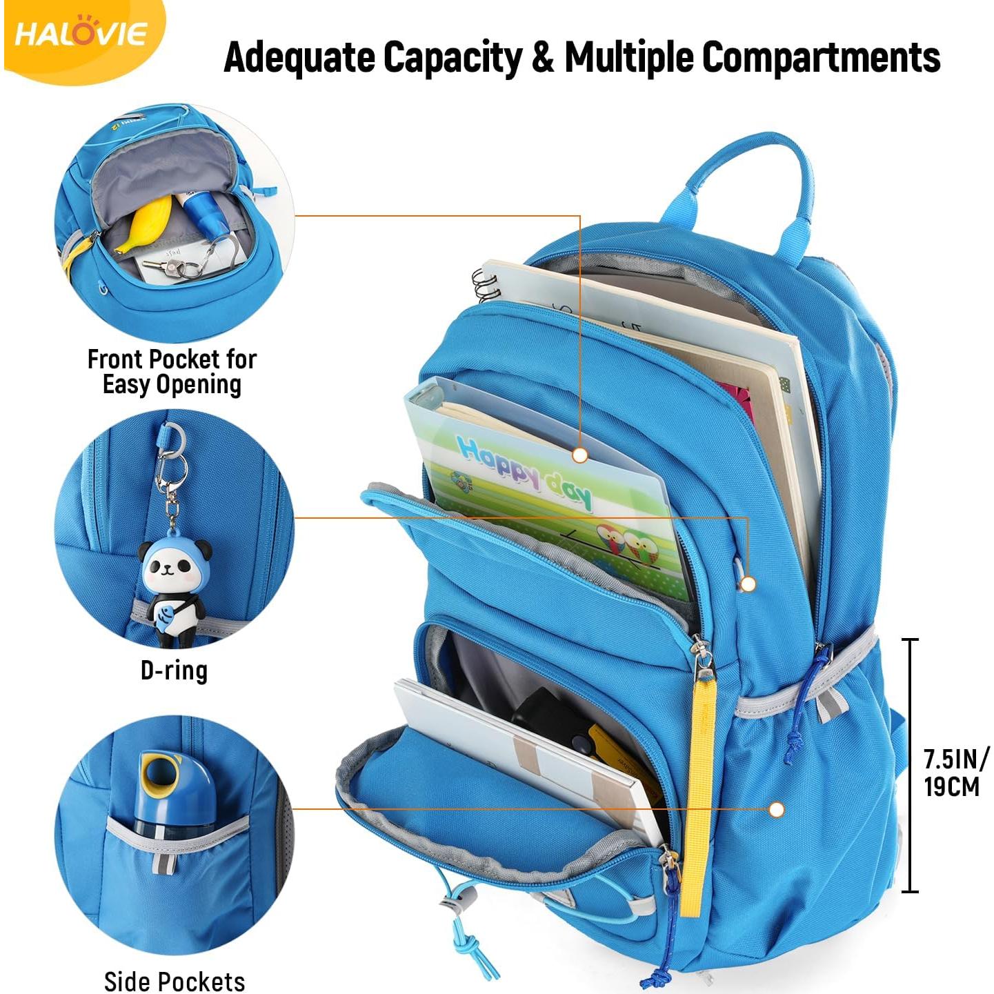 Mochila de Viaje HALOVIE para Niños 12L Azul Ergonomica
