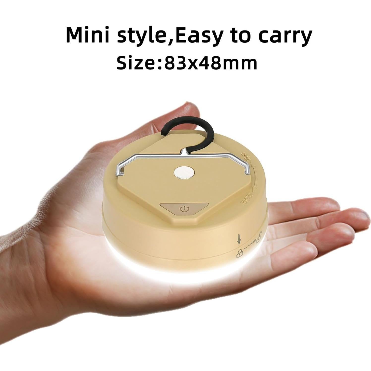 Luz LED de Camping MOSLIGHTING, 4 Modos, 300lm, 8.6cm