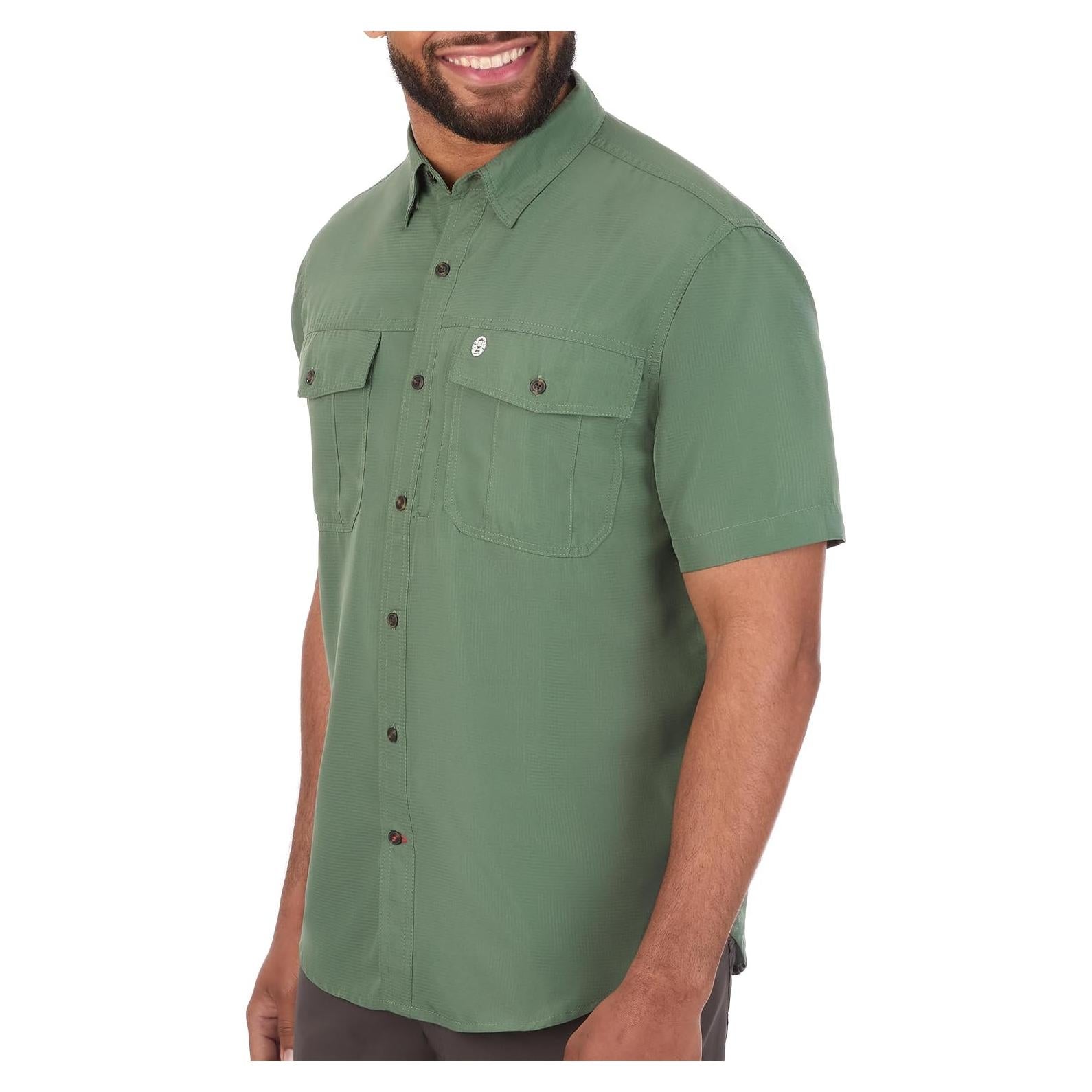 Camisa de Guía de Manga Corta Coleman UPF 40+ Verde Pato