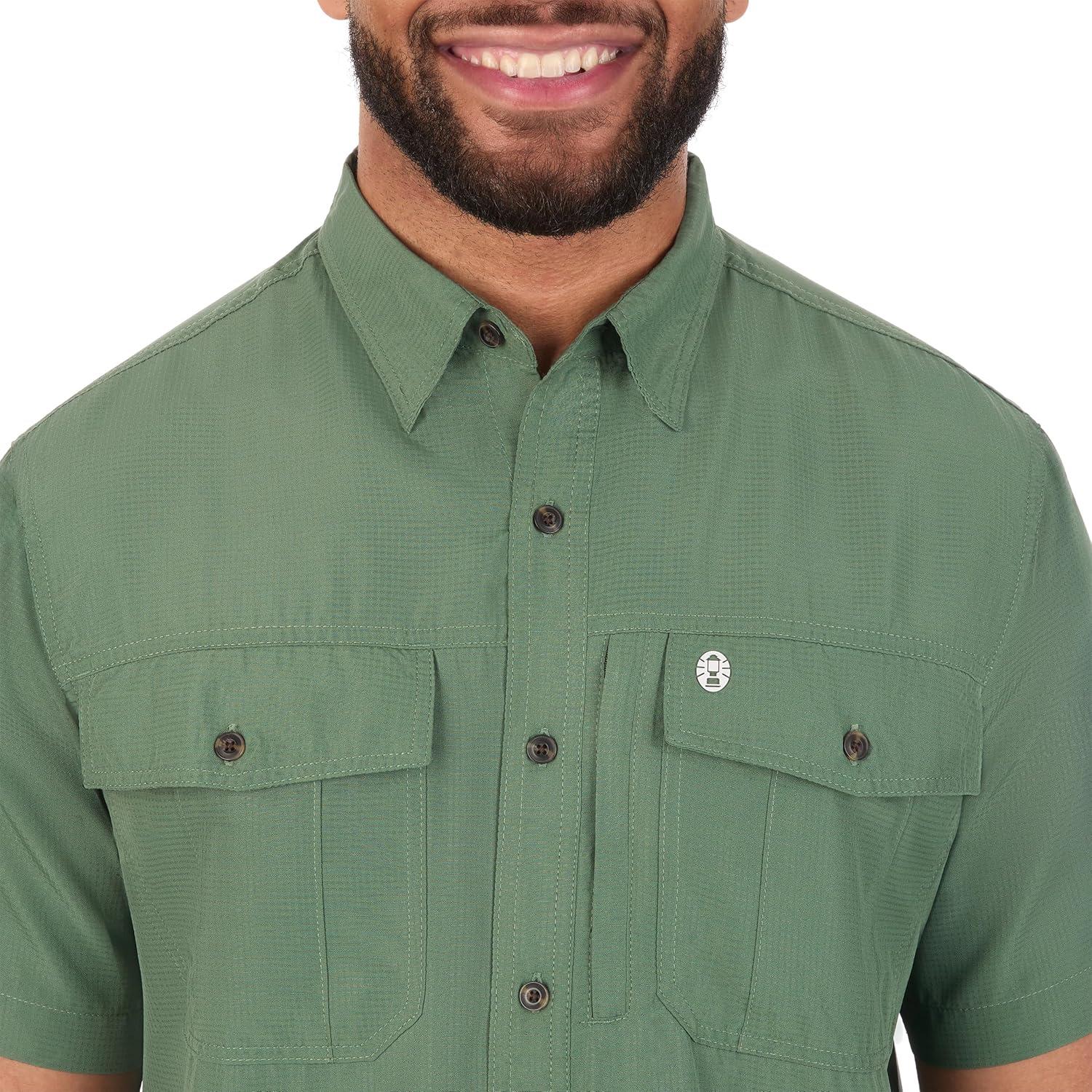 Camisa de Guía de Manga Corta Coleman UPF 40+ Verde Pato