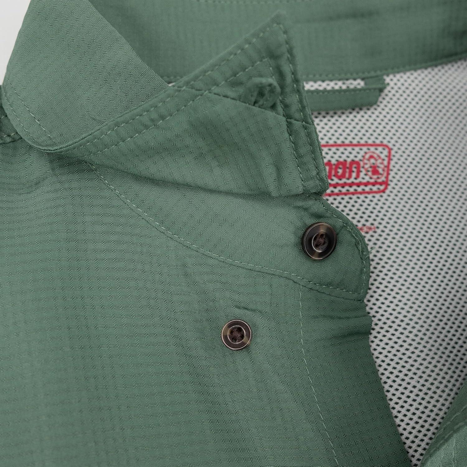 Camisa de Guía de Manga Corta Coleman UPF 40+ Verde Pato