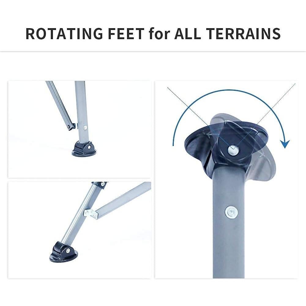 Lamberia Camping Chair for Adults, Heavy Duty 330lbs Capacity Folding Chairs for Outdoor, 600D Oxford Mesh High Back Camping Chairs with Arm Rest Cup Holder and Portable Carrying Bag(Blue)