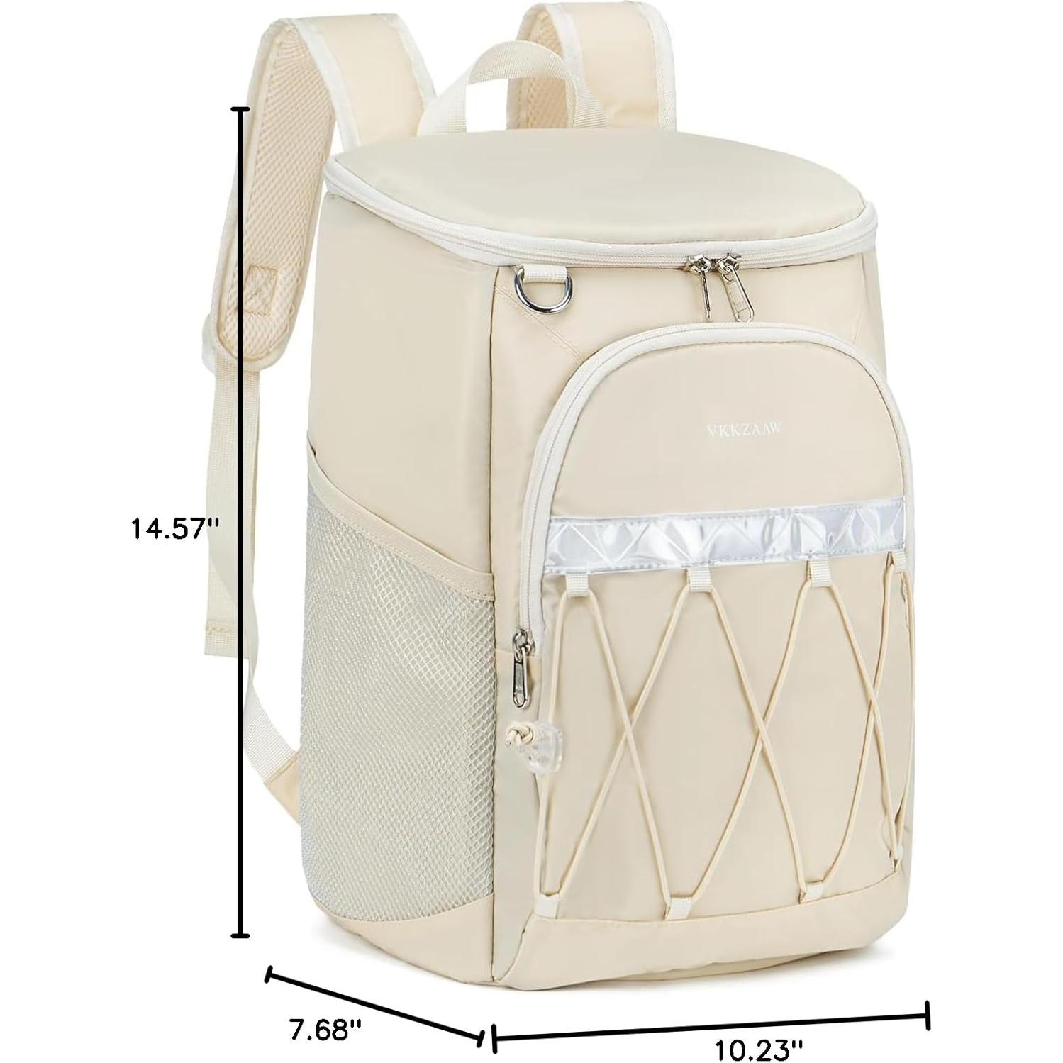 Mochila Enfriadora VKKZAAW 18L Aislada Impermeable Beige