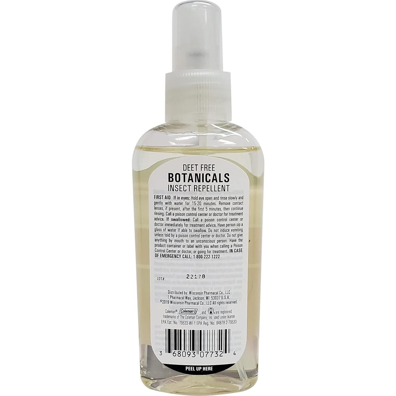 Spray Repelente de Insectos Coleman Botanicals 118ml Sin DEET