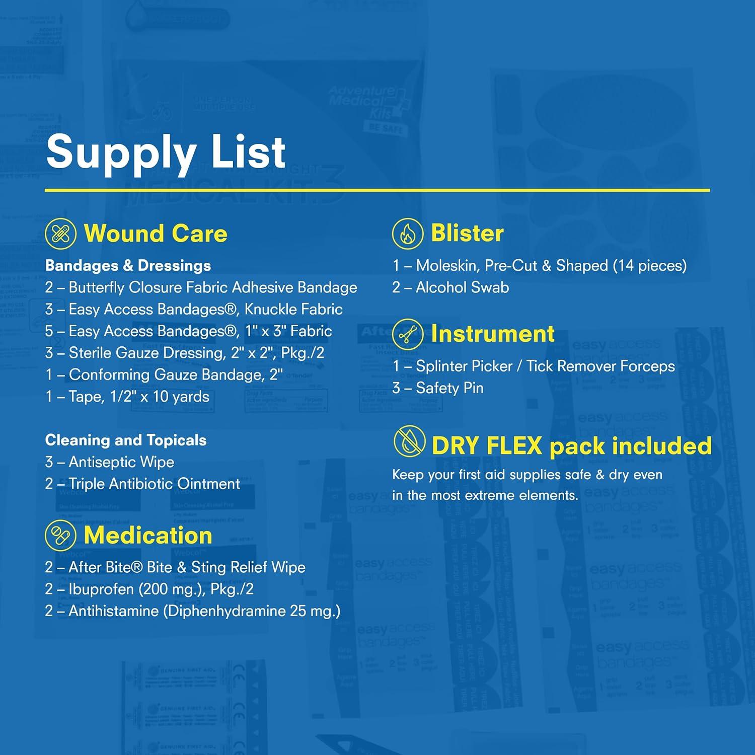 Kit Médico Ultraligero a Prueba de Agua - 1 Persona - 1-2 Días